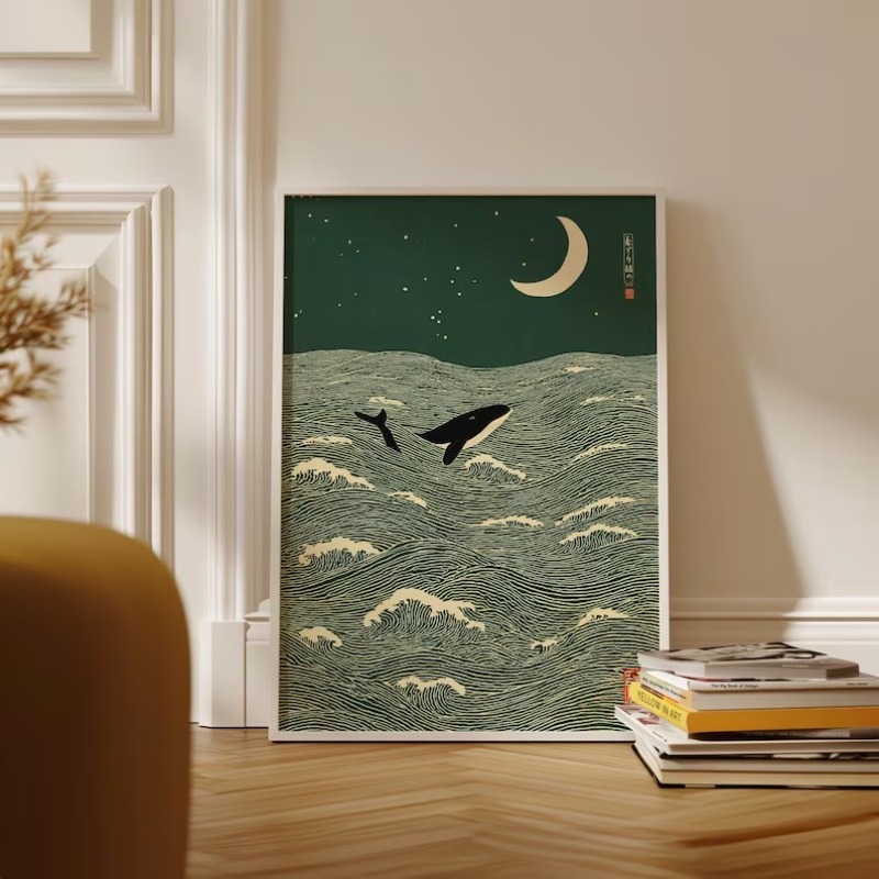 Affiche de natation avec Illus - Japanese Lifestyle Home avis et prix
