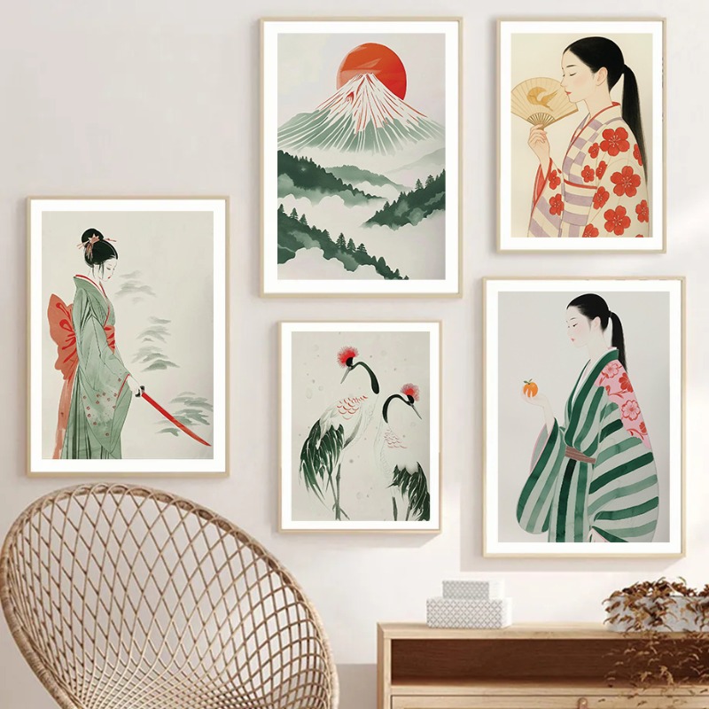 Monte Fuji & Crane japonais im - Japanese Lifestyle Home avis et prix